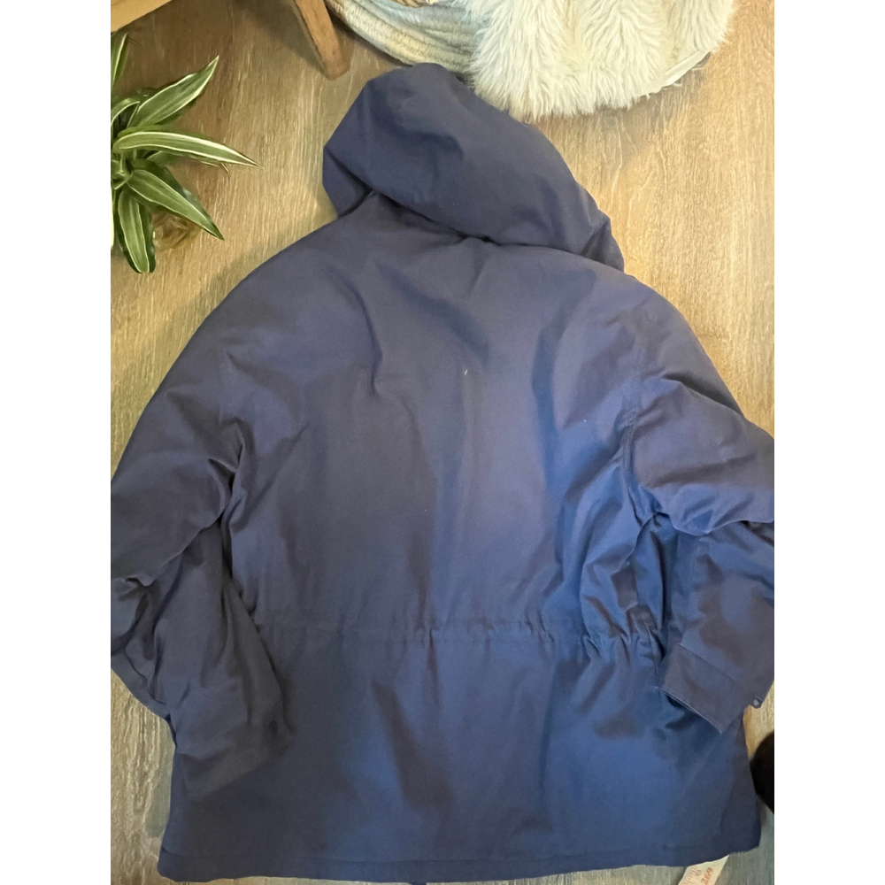 Women's AJ Sport Navy Hooded Jacket with Aztec Fleece Lining M - Picture 10 of 11